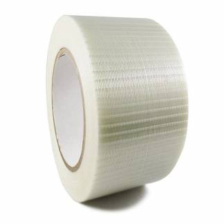 Glasfibertape, Krydsarmeret, 25 mm x 50.00 m, samlet tykkelse 120 &micro;m kernediameter: 76 mm, Rulle, PP