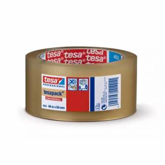 Pakketape, TESA 4024, 50 mm x 66.00 m 28 &micro;m, kernediameter: 76 mm, h&aring;ndrulle PP, Akryl, low noise, t