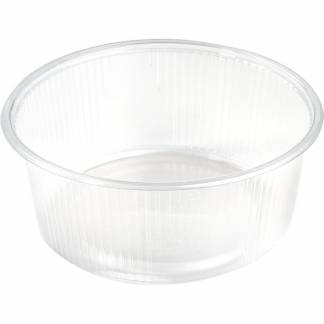 Plastbakke, F&aelig;rch, 10-250, Rund 250 ml, &Oslash; 101, h&oslash;jde 50 PP, transparent, pakke a 100 stk