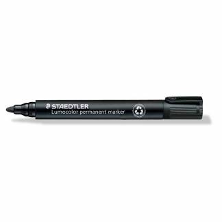 Marker, Staedtler Lumocolor, 352-9, 2MM Rund spids, sort, permanent