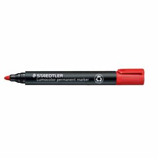 Marker, Staedtler Lumocolor, 352-2, 2MM Rund spids, r&oslash;d, permanent