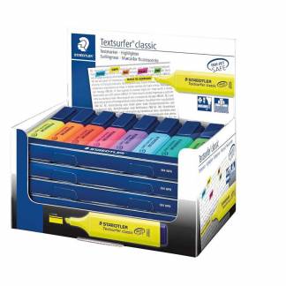 Tekstmarker, Staedtler Textsurfer 364 WP8, 1-5MM, Skr&aring; spids, assorteret S&aelig;t med 8 dele