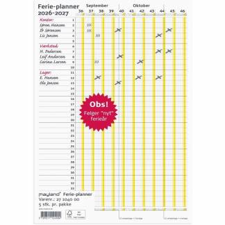 Kalender, Mayland, Holiday &aring;r: 2026/2027, hvid,, FSC Mix Credit