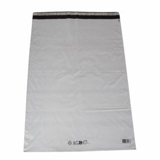 Coex Forsendelsespose, 50 &micro;m, 550 x 770 mm, genanvendt LDPE, sort/hvid Stregkode & genanvend. koder&nbsp;