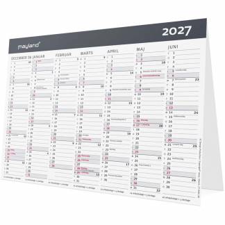 Bordkalender, Mayland, MODERNE, 209 x147mm &aring;r: 2027, Flerfarvet,