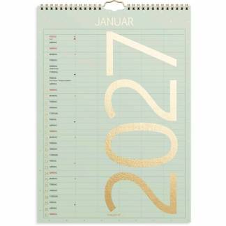 V&aelig;gkalender, Mayland Familie, Family, A4 210x297mm &aring;r: 2027, Flerfarvet,