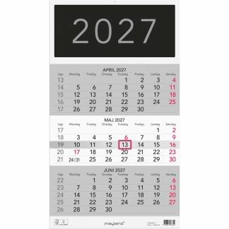 V&aelig;gkalender, Mayland, 285x362mm &aring;r: 2027, Flerfarvet,