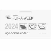 Mayland Flip-A-Week bordkalend Hvid 10x18 cm Refill