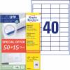 Avery Universaletiketter 48,5x25,4mm Promotion (2600)