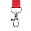 Nøglesnor m/karabinhage genbrugsplast rød (10)