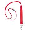 Nøglesnor m/karabinhage genbrugsplast rød (10)