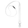 Nøglesnor m/karabinhage genbrugsplast hvid (10)