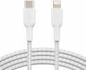 Belkin USB-C to Lightning Braided, White (1m)