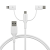 Re-charge - 3in1 CableUSB A to USB-A,C & Lightn-W