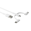 Re-charge - 3in1 CableUSB A to USB-A,C & Lightn-W