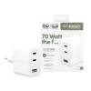 EMPOWER 70W Multiple Charger 2x USB-C+USB-A EU, Silver White