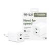 EMPOWER Turbo 45W Dual Charger 2x USB-C EU, Silver White