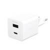 EMPOWER Turbo 35W Charger USB-C + USB-A EU, Silver White