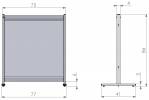 Borddeler SDS i PVC medium 77x86cm