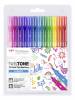 Marker Tombow TwinTone Rainbow 0,3/0,8 (12)