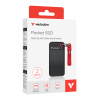 VERBATIM USB 3.2 Gen 2 2TB Pocket SSD, Black/Red