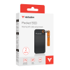 VERBATIM USB 3.2 Gen 2 2TB Pocket SSD, Black/Orange