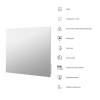 Hombli Smart IR Glass Heatpanel 400W, Mirror