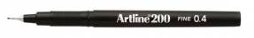 Fineliner Artline 200 Fine 0.4 sort