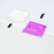 Navneskilteholder m/klips 60x90mm (25)