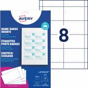 Indstik t/navneskilte printbare 60x90mm (160)