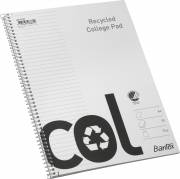 Bantex col collgege pad recycled A4+ ruled