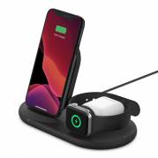 3-in-1 Wireless Pad/Stand/Apple Watch, Black
