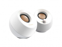 Pebble 2.0 USB Speakers, White