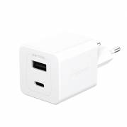 EMPOWER Turbo 35W Charger USB-C + USB-A EU, Silver White