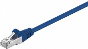 Patch-Cable CAT5e SF/UTP 2xRJ45, PVC, CCA, Blue (0,5m)