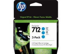 HP 712 29ml Cyan DesignJet Ink Cartridge (3)