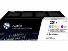 Color LaserJet 201X toner 3-pack (Cyan/Magenta/Yellow)