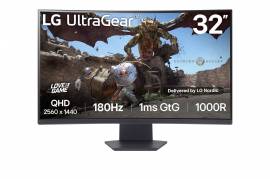 LG 31,5'' Monitor LED UltraGear 32GS60QC-B, Black