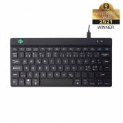 R-Go Compact Break Ergonomic Keyboard (Nordic), wired, Black