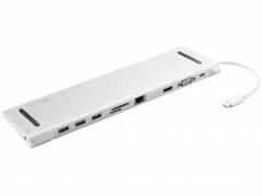 USB-C 10-in-1 Docking Station, Alu