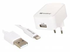 AC Charger EU Lightning 2.4A, White