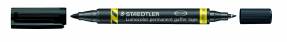 Marker Lumocolor Duo perm 0,6/1,0mm sort