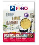 Blad metal guld t/Fimo (10)