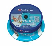 CD-R AZO, 52X Printable spindel (25)