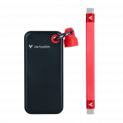 VERBATIM USB 3.2 Gen 2 1TB Pocket SSD, Black/Red