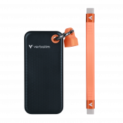 VERBATIM USB 3.2 Gen 2 2TB Pocket SSD, Black/Orange