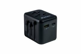 Universal Travel Adapter UTA-02 PD20W/QC / 1xUSB / 1xType-C