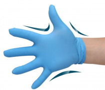 Nitrilhandsker Blå pudderfri, Large (100 stk)