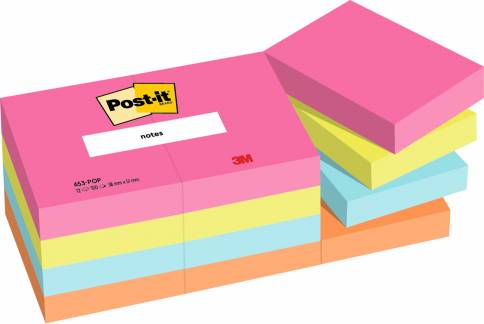 Post-it Poptimistic Cabin Pack 38x51 100sh (12)