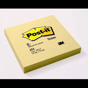 Post-it Notes 76x76 gul (12)